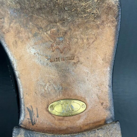 Vittorio Virgili Men’s Size 11 Black Leather Loafers – Made in Italy Slip-On - Picture 9 of 10